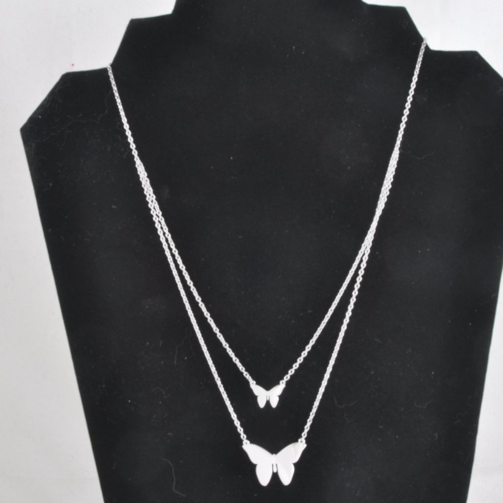NWT JZ by Jennifer Zeuner Sterling Butterfly Necklace